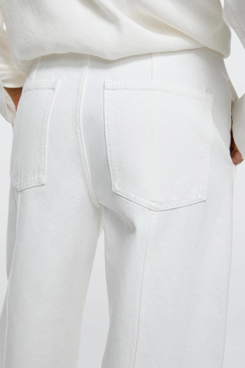 Джинсы прямого кроя с деталями шва