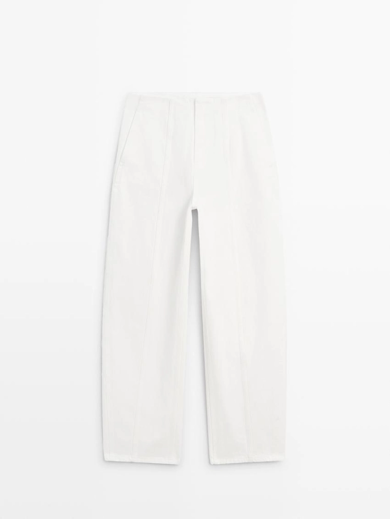 Джинсы прямого кроя с деталями шва