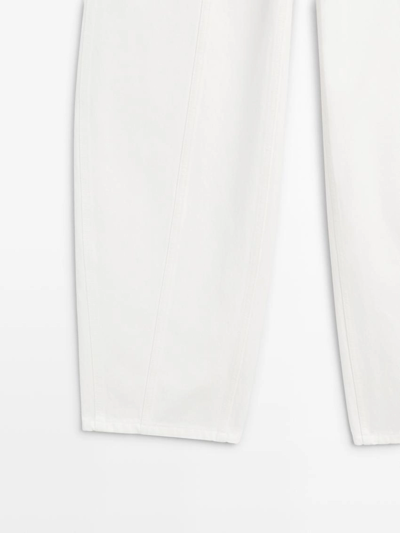 Джинсы прямого кроя с деталями шва