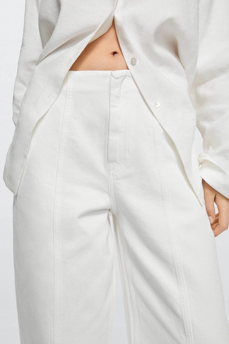 Джинсы прямого кроя с деталями шва