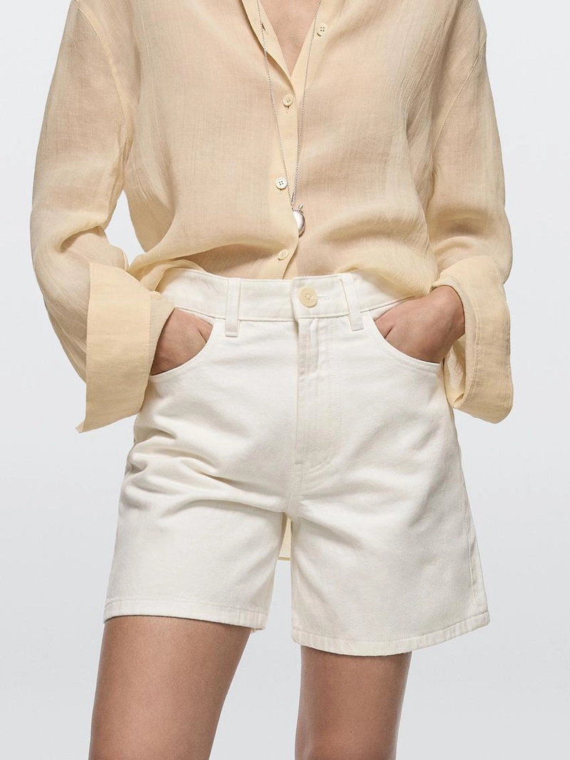 Джинсовые шорты средней посадки