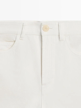 Купить Massimo Dutti Джинсовые шорты средней посадки