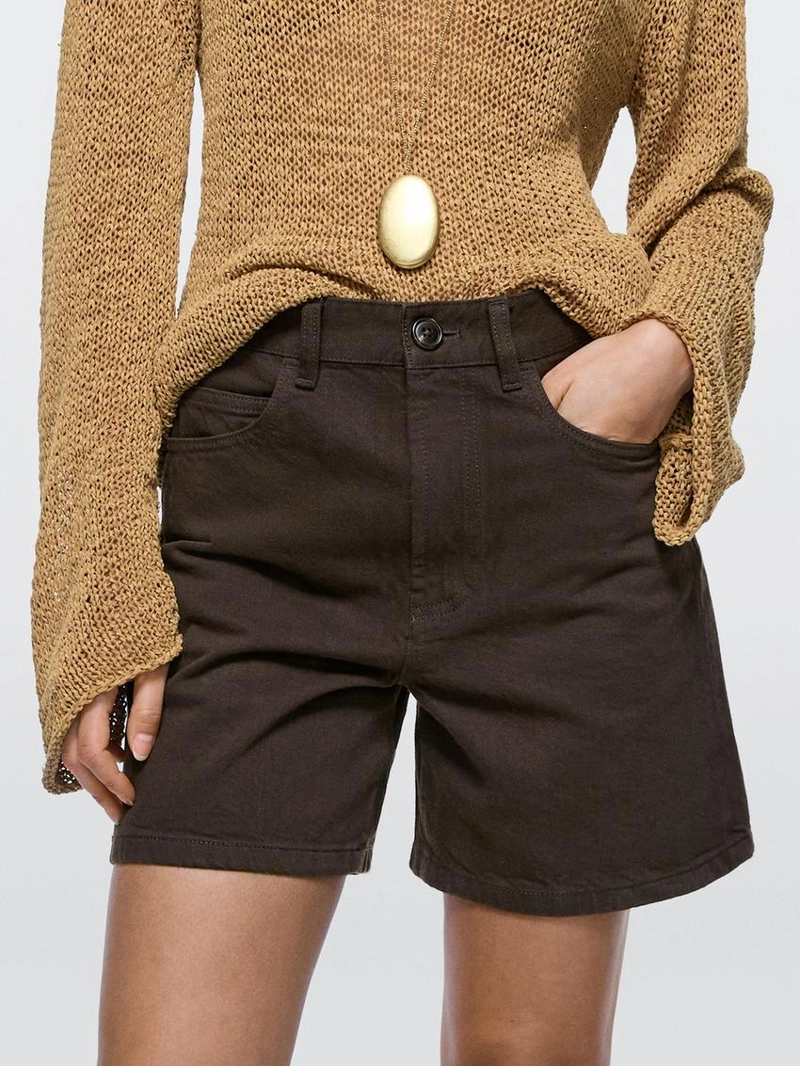 Джинсовые шорты средней посадки