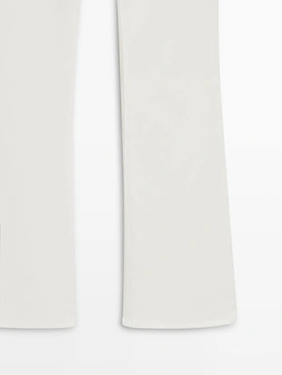 Off white | 5080/924/251 - Massimo Dutti Джинсы с узкими брючинами и расширенным низом