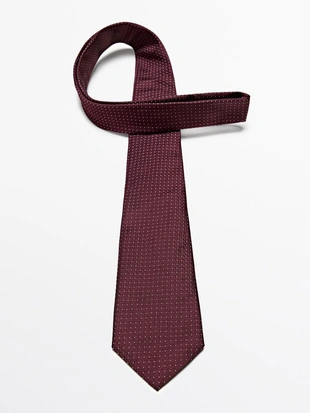 Купить Massimo Dutti Галстук в горошек из 100% шелка