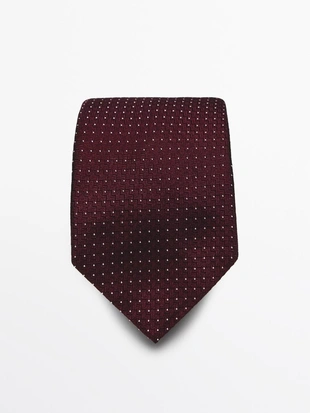 Галстук в горошек из 100% шелка- Заказать в России