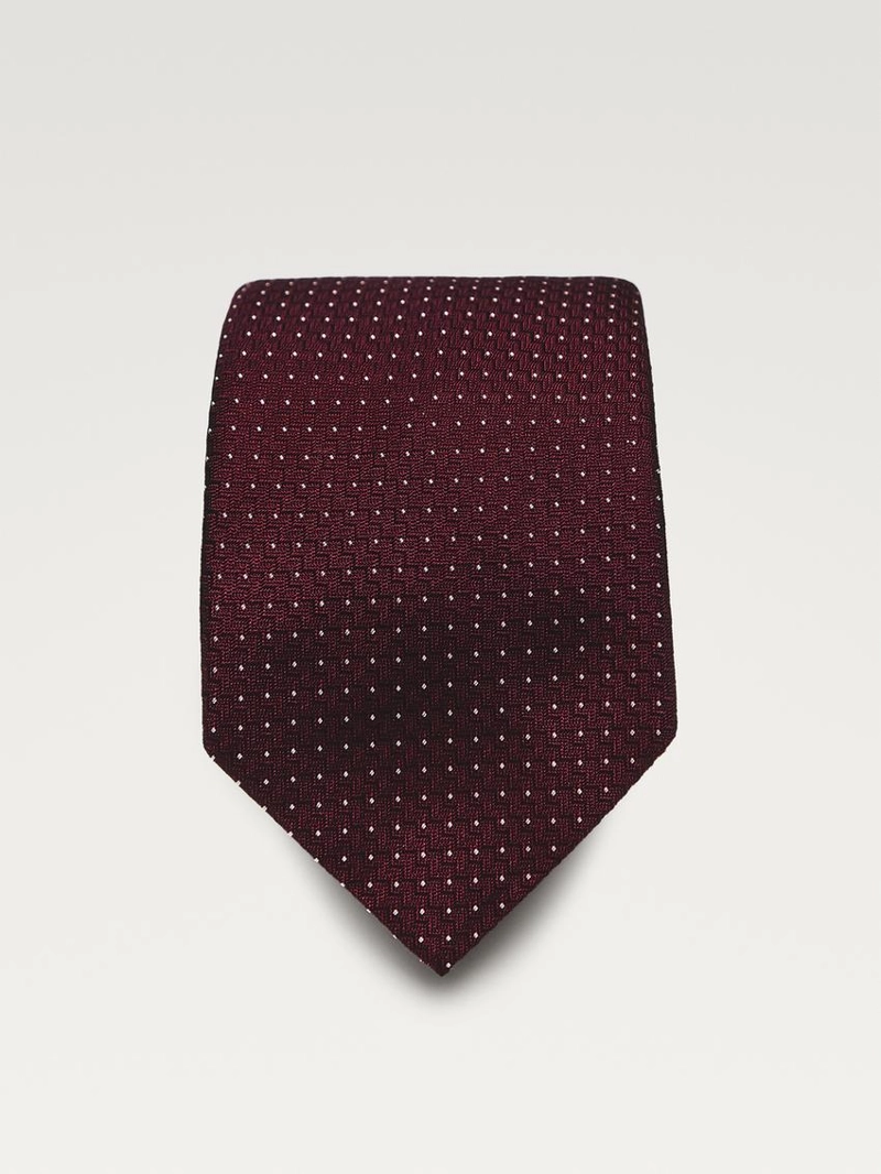 Галстук в горошек из 100% шелка