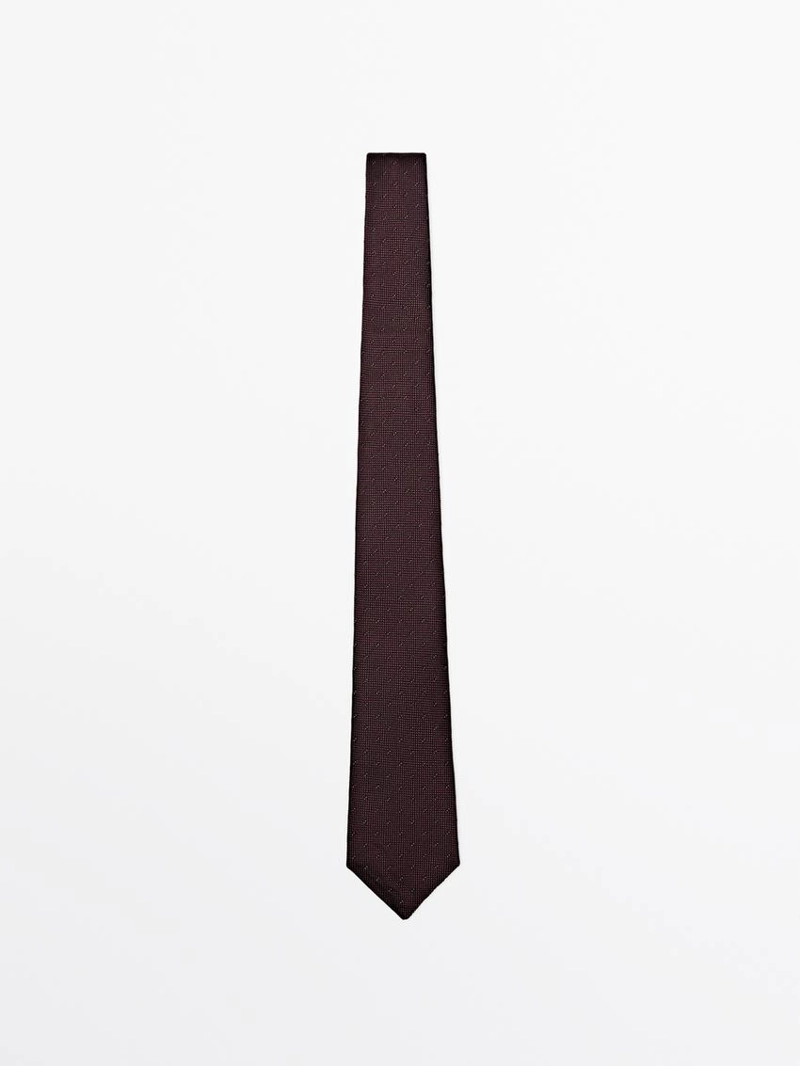 Галстук из 100% шелка с текстурой