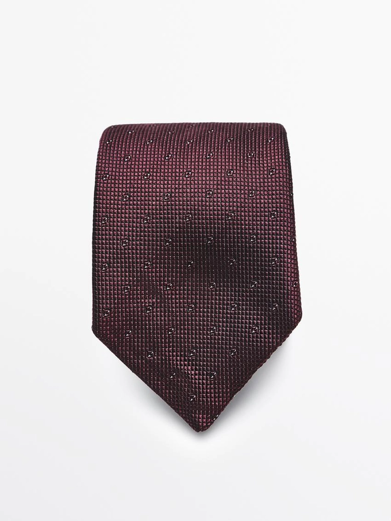 Галстук из 100% шелка с текстурой