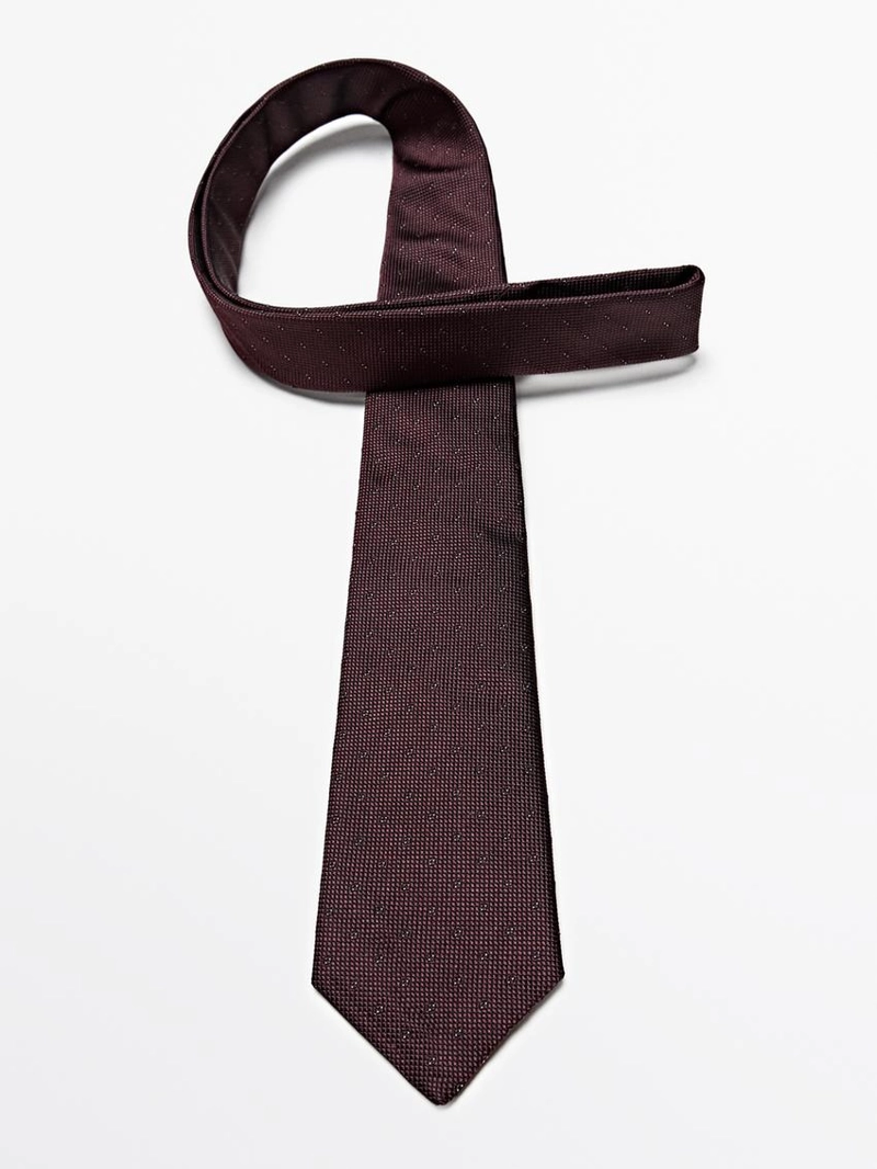Галстук из 100% шелка с текстурой