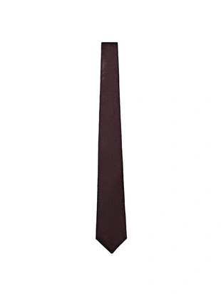 MAROON | 3666/566/605 - Massimo Dutti Галстук из 100% шелка с текстурой