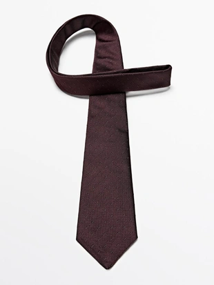 Галстук из 100% шелка с текстурой- Заказать в России