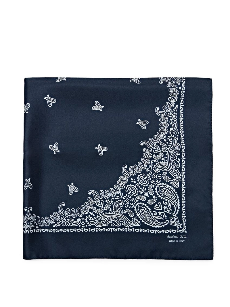 Шелковый платок с орнаментом paisley из 100% шелка
