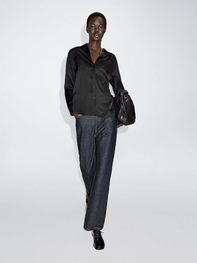 Рубашка из потрясающего атласа