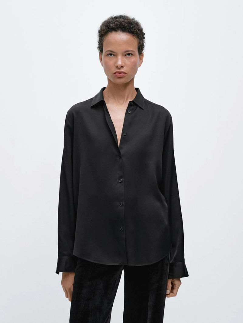 Рубашка из потрясающего атласа