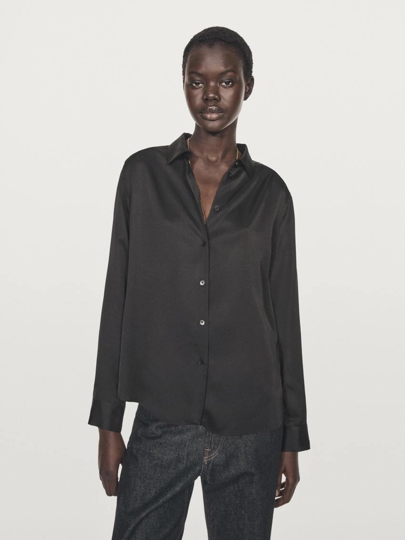 Рубашка из потрясающего атласа