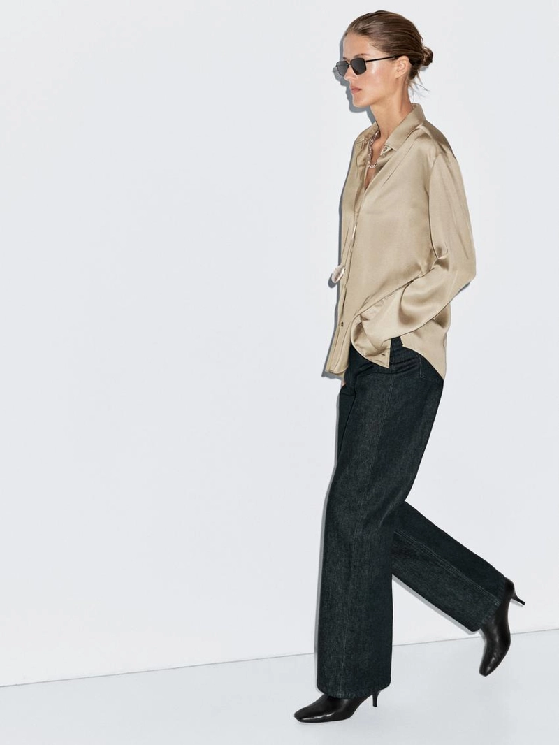 Рубашка из потрясающего атласа