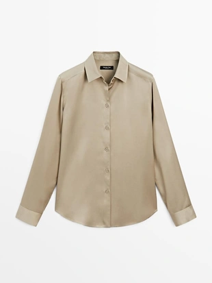 Купить Massimo Dutti Рубашка из потрясающего атласа