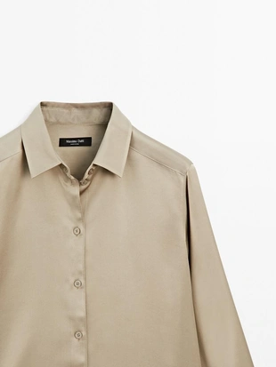 Рубашка из потрясающего атласа- Заказать в России