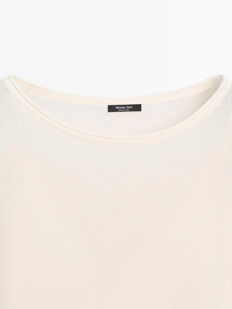 Платье из хлопковой ткани с длинными рукавами