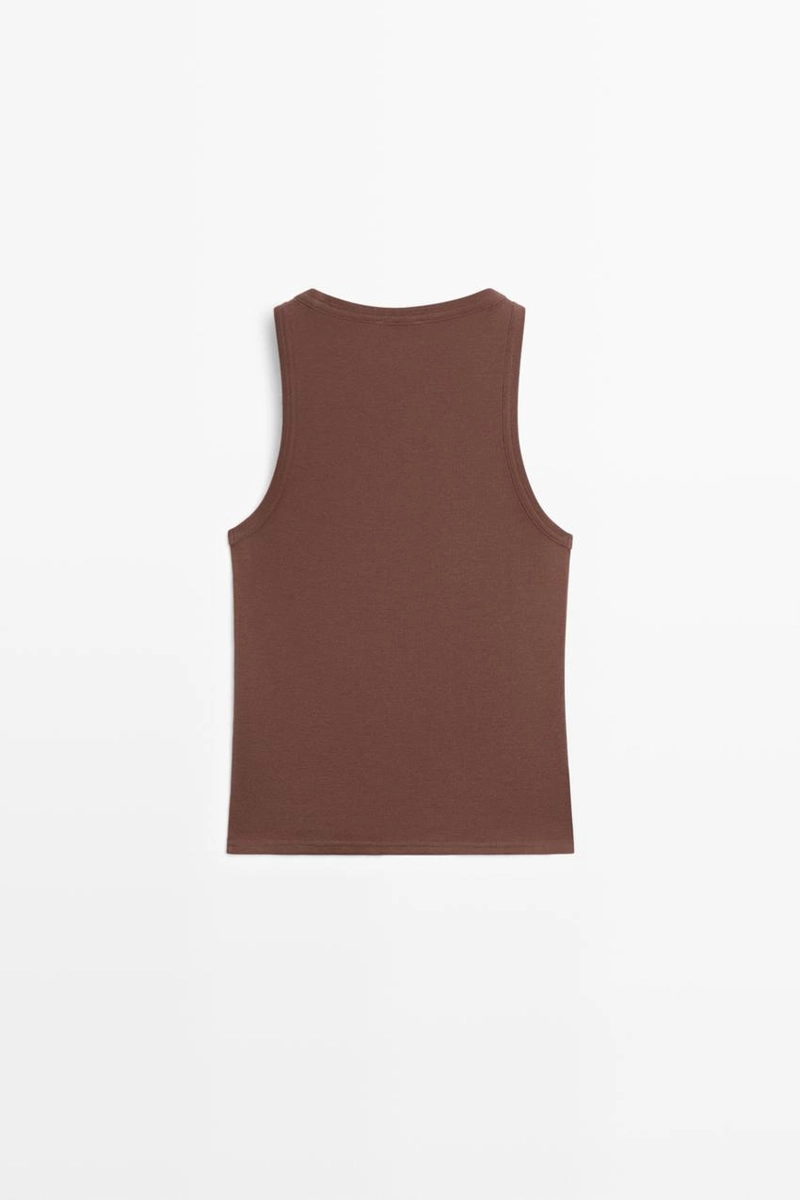 Хлопковый безрукавный топ из 100%