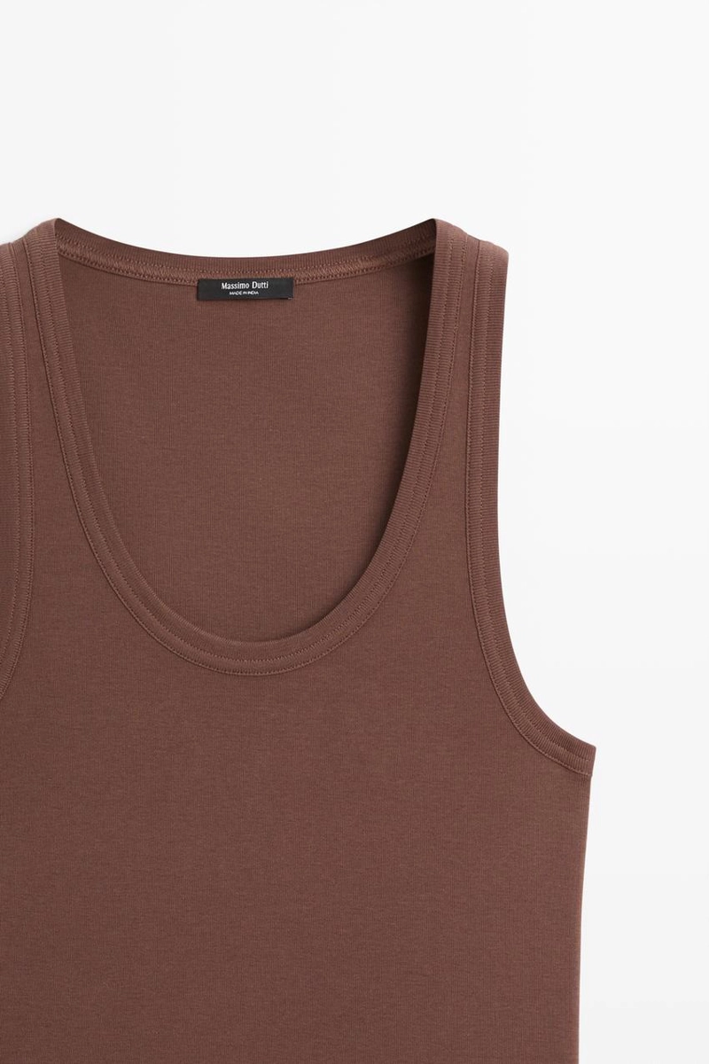 Хлопковый безрукавный топ из 100%