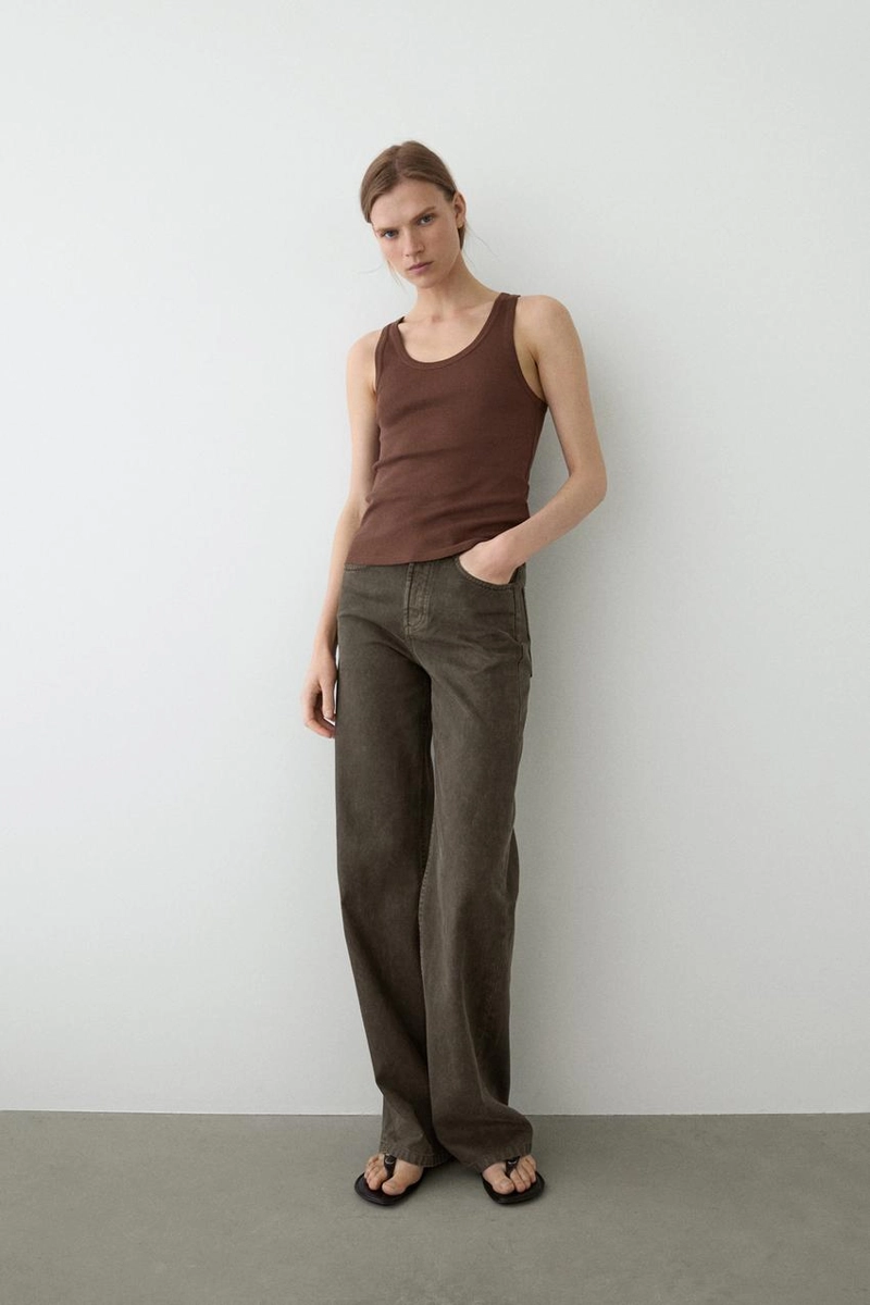 Хлопковый безрукавный топ из 100%