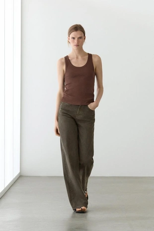 Купить Massimo Dutti Хлопковый безрукавный топ из 100%