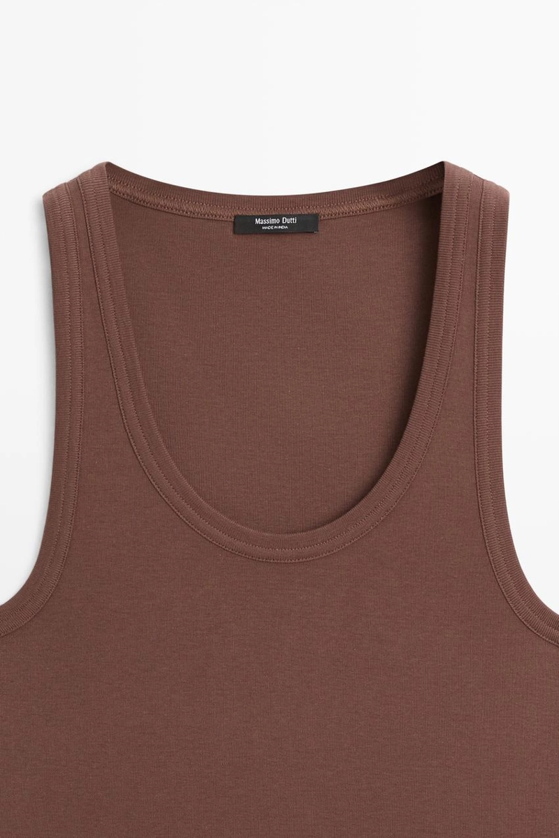 Хлопковый безрукавный топ из 100%