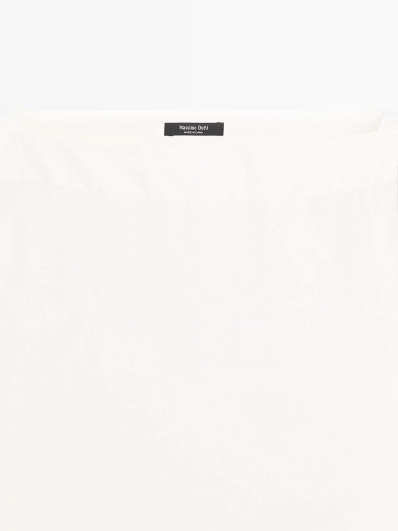 Блуза с лодочным вырезом из поплина