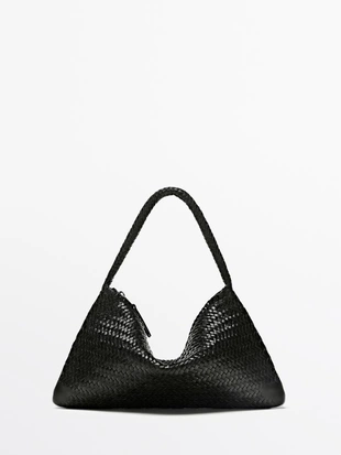 Маленькая плетеная кожаная сумка через плечо- Заказать в России