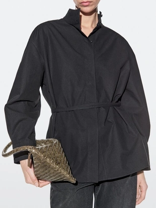 KHAKI | 6921/607/505 - Massimo Dutti Небольшая плетеная кожаная сумка через плечо