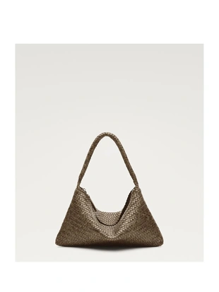 Небольшая плетеная кожаная сумка через плечо- Заказать в России