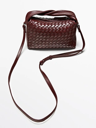 Сумочка мини из плетеной кожи наппа- Заказать в России