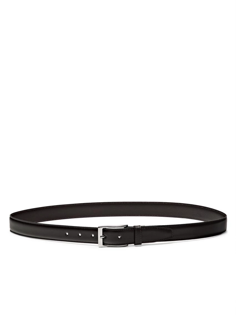 Ремень из кожи натуральной с линейной стежкой