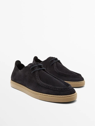 Купить Massimo Dutti Мягкие кожаные туфли с мокасиновым носком