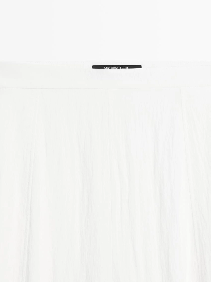 Текстурированные брюки-саруэль с линейной посадкой