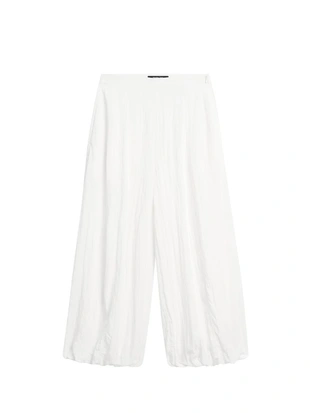 Текстурированные брюки-саруэль с линейной посадкой- Заказать в России