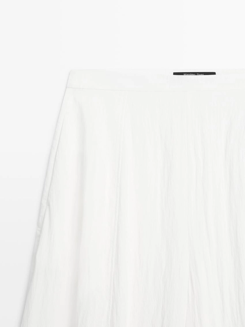 Текстурированные брюки-саруэль с линейной посадкой