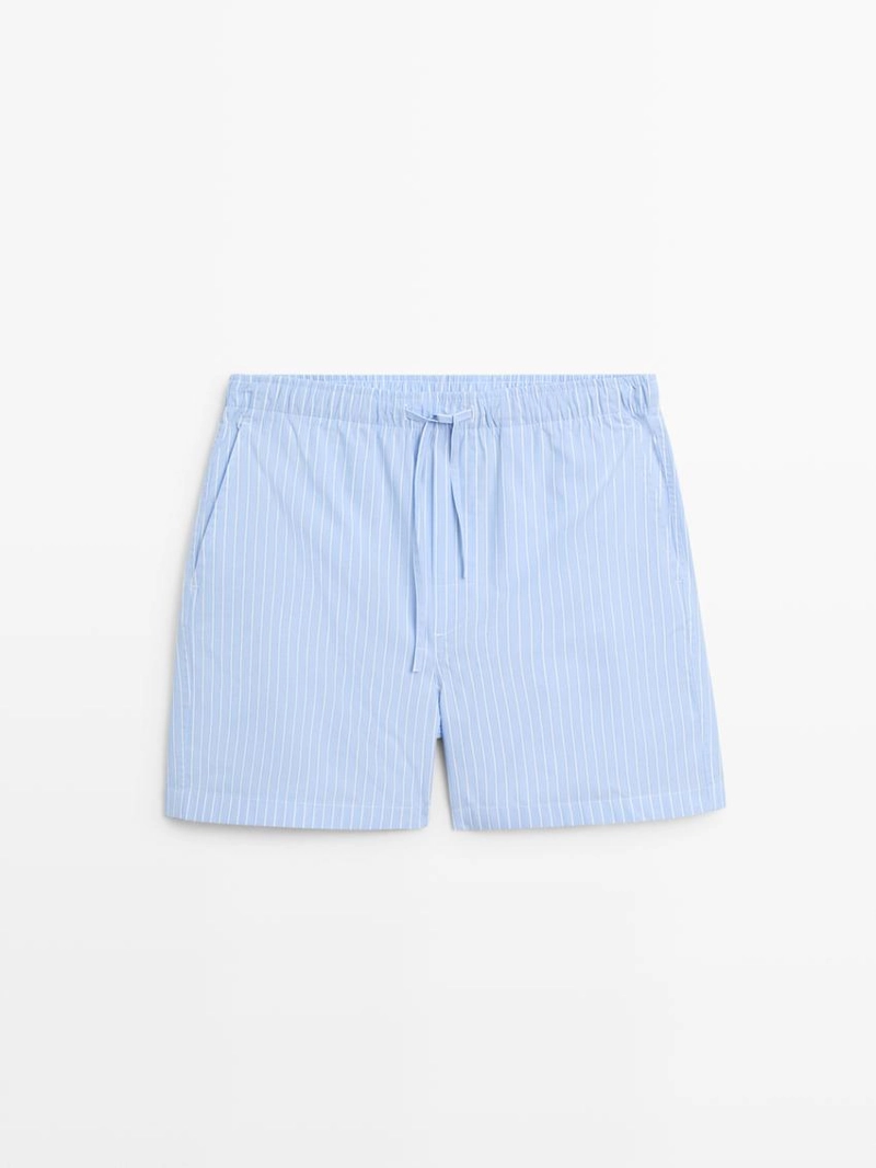 Пижама с майкой коротким рукавом и полосатыми брюками