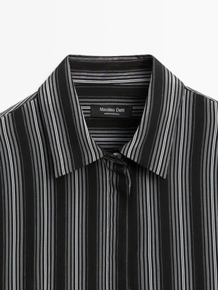 BLACK | 5124/624/800 - Massimo Dutti Рубашка с полосками массимо дути