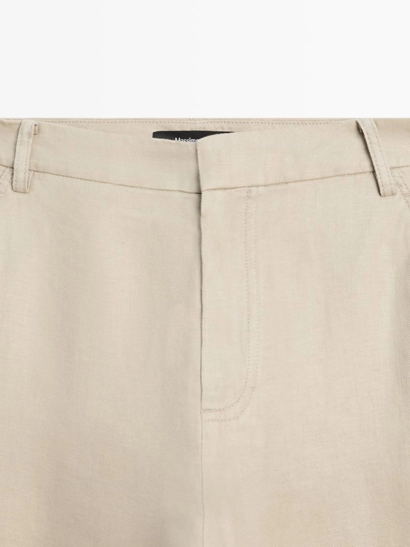 Льняные брюки carrot fit