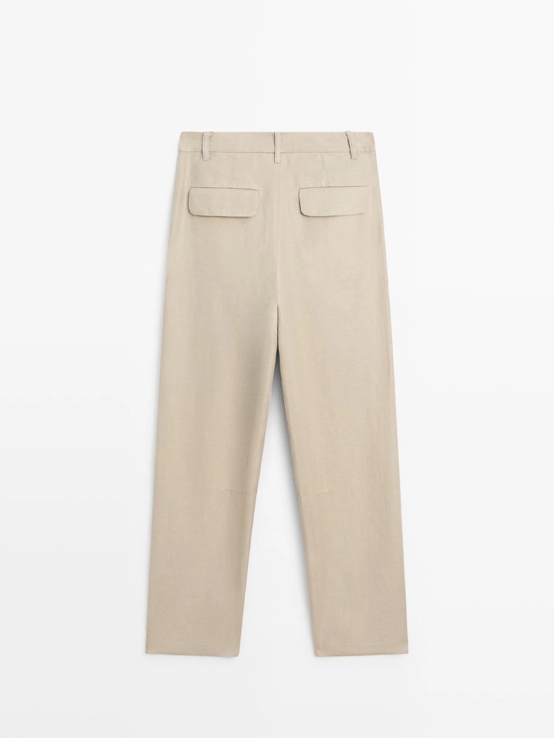 Льняные брюки carrot fit