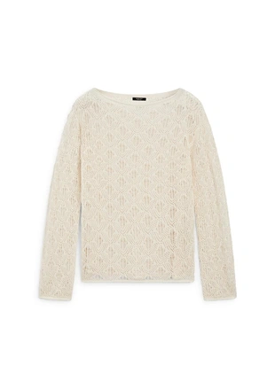 Купить Massimo Dutti Свитер с лодочкой и деталями сетки