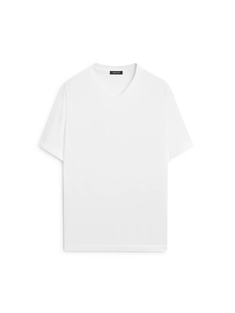 Футболка с v-образным вырезом из 100% хлопка
