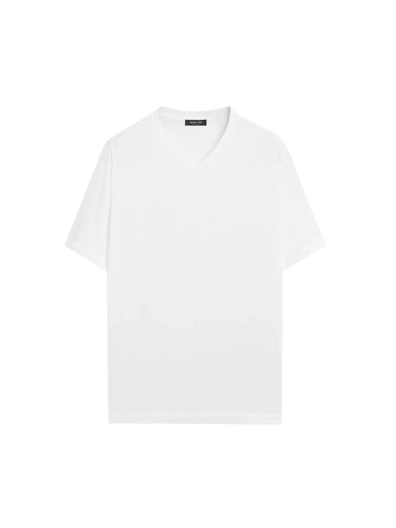 Футболка с v-образным вырезом из 100% хлопка