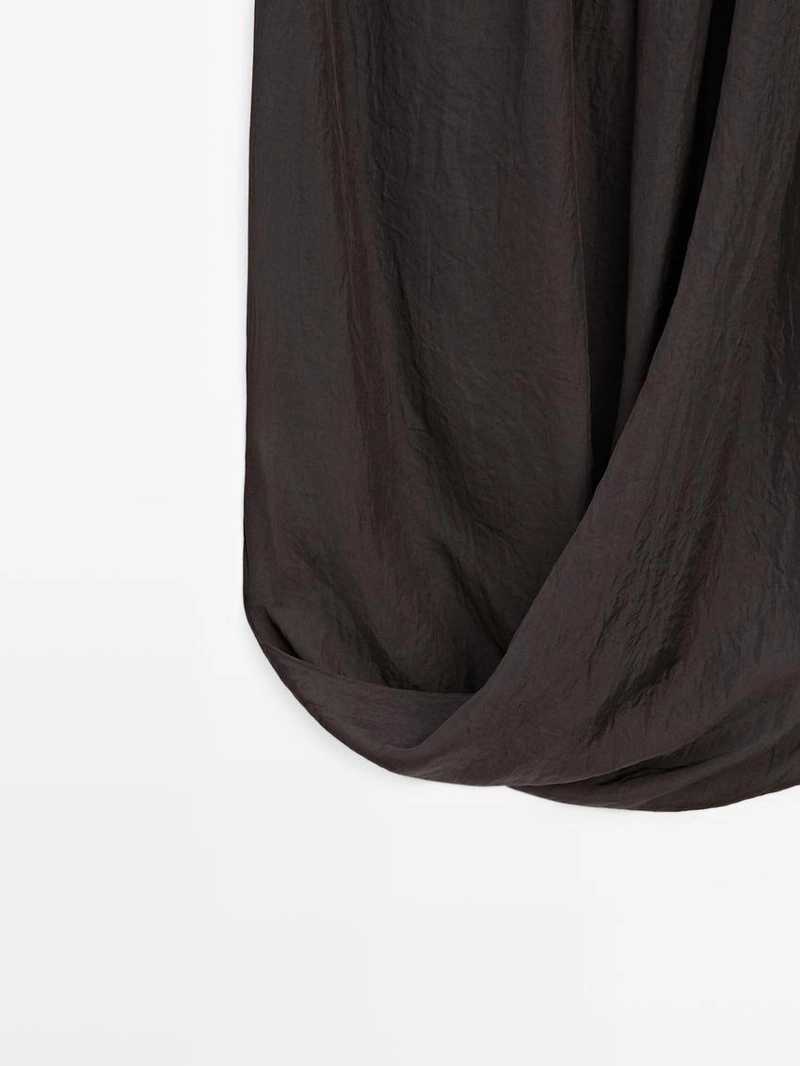 Юбка миди с собранным поясом