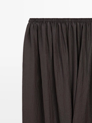 Купить Massimo Dutti Юбка миди с собранным поясом