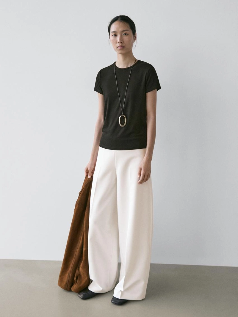 Футболка с коротким рукавом из смесового лиоцелла