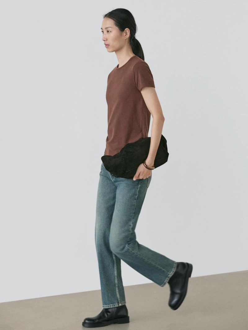 Футболка с коротким рукавом из смесового лиоцелла